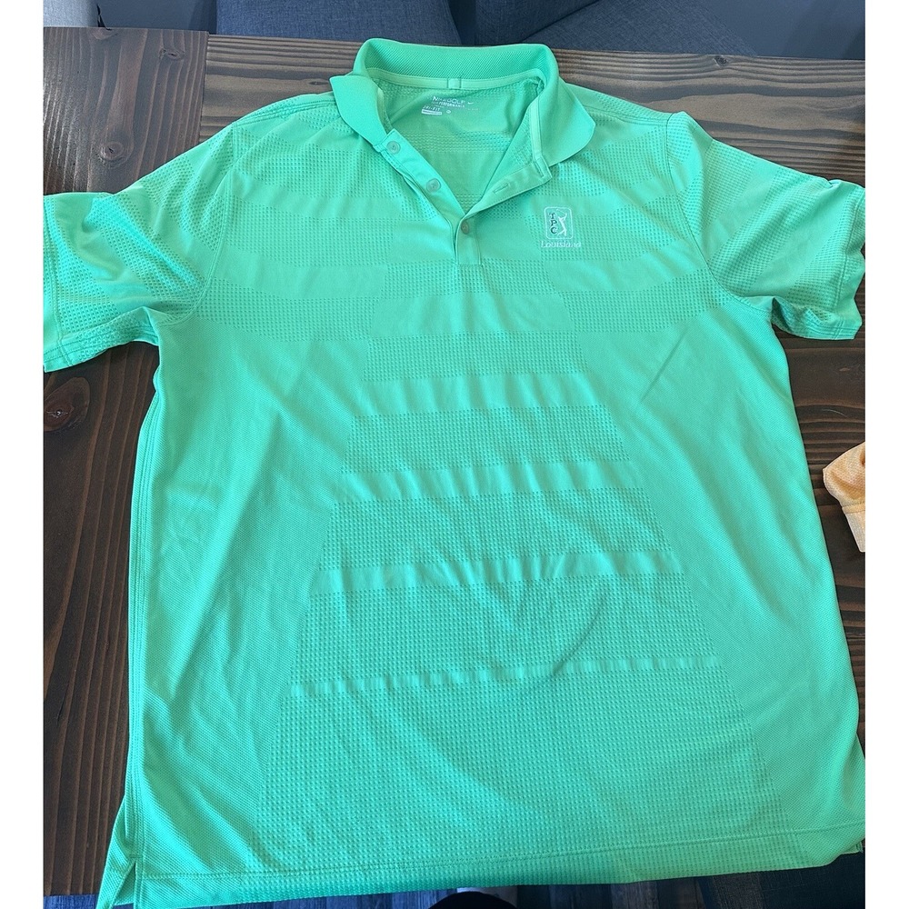Nike Golf Polo Shirt Mens XL Tour Performance Dri Fit Green TPC Louisiana